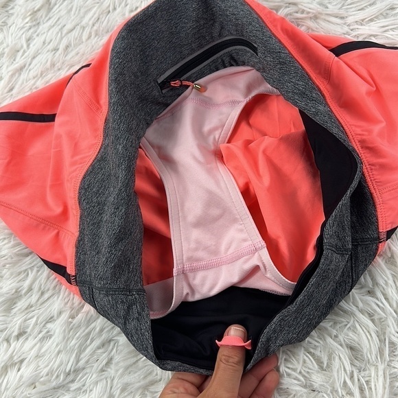 Lululemon Run Times Short *Block-It Pocket Grapefruit / Heathered Black - Picture 4 of 6
